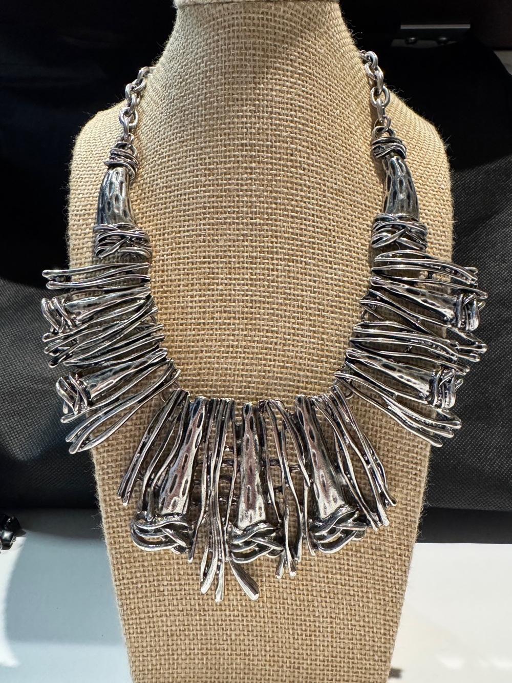Vintage Silver Statement Necklace - Women's Jewelry